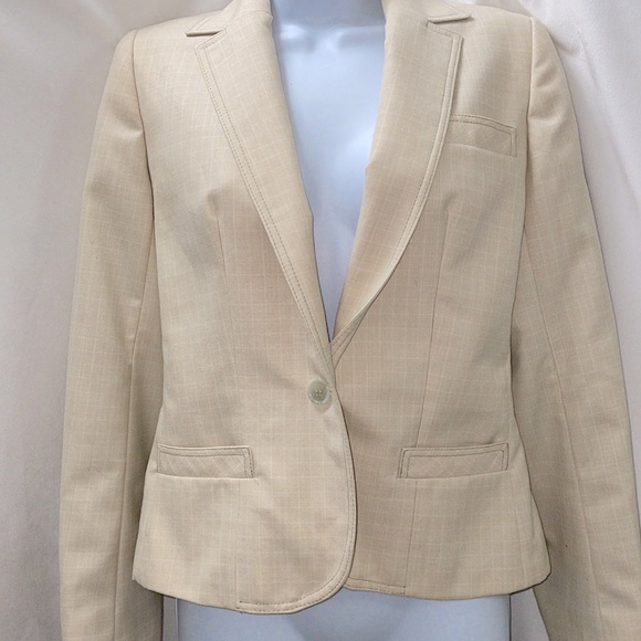 Women's EUC Vtg ROTH-LE-COVER Cream Sports Blazer Sz 8 Blazer Made in Romania - Picture 1 of 12
